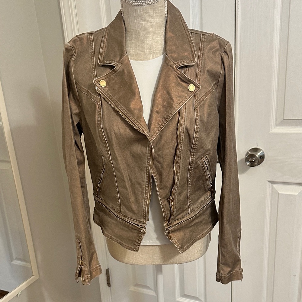 White House Black Market Women's Gold/Copper Jacket